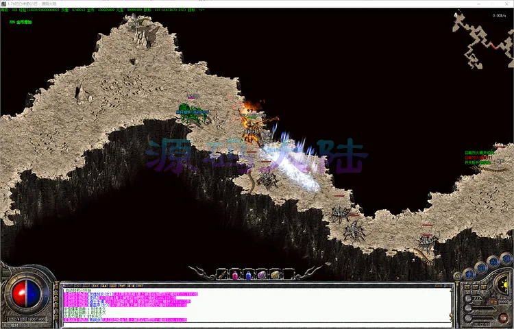 凹凸传奇-三职业自动拾取系统与百格大背包资源管理界面