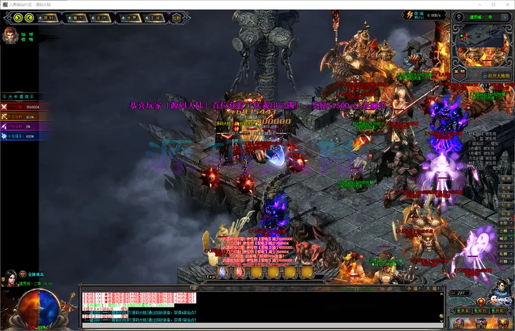 八界弒仙诸神黄昏剧情地图，展示疯狂随机 BUFF 触发时的特效