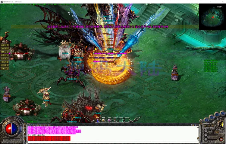 嘉陵复古-三职业顶级玩家荣誉榜与攻沙盛况总结界面