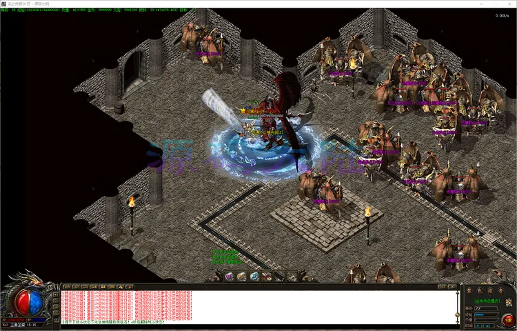 龙之传奇-三职业服务端性能压测数据,M2 引擎稳定运行看板截图