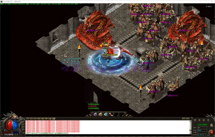 龙之传奇-三职业巅峰玩家大合影,沙城攻沙巅峰瞬间总结场面