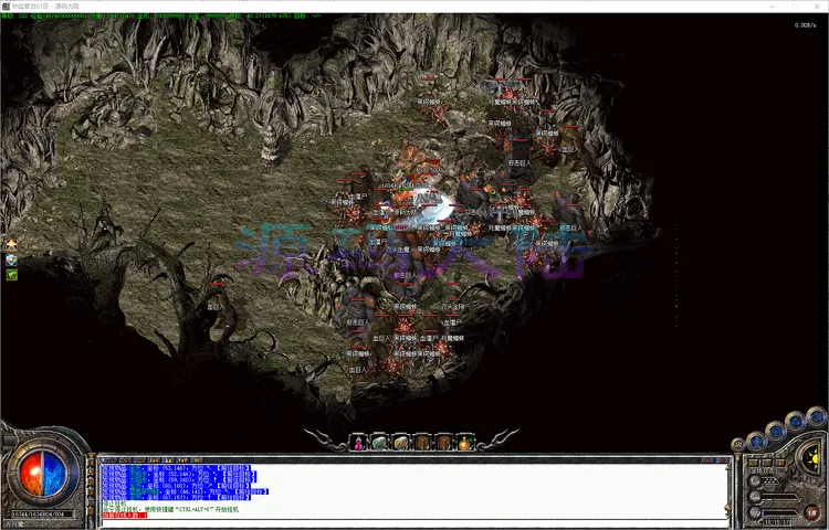 热血复古-三职业服务端性能监测与一键部署工具界面展示